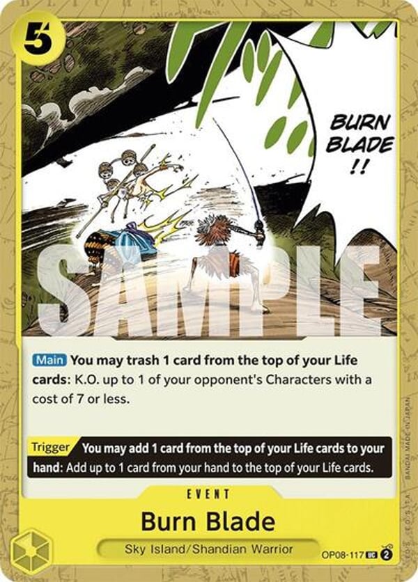 Burn Blade OP08-117 — English OP-08 printing