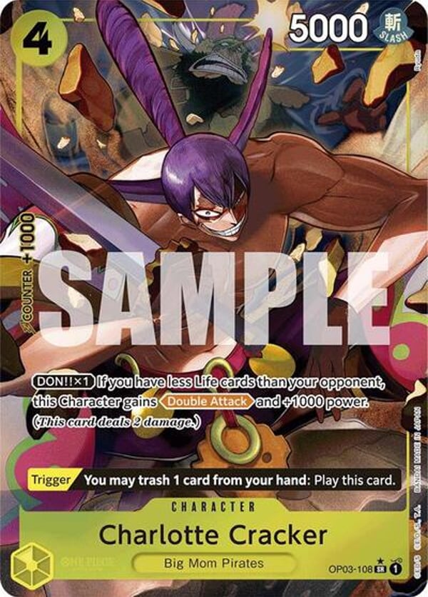 Charlotte Cracker (Alternate Art) OP03-108 — English PRB-01 printing