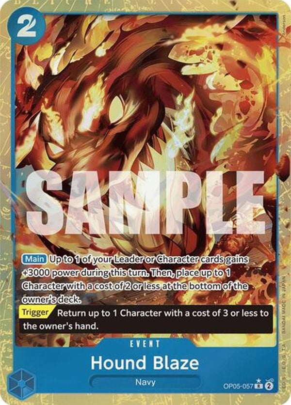 Hound Blaze (Alternate Art) OP05-057 — English PRB-01 printing