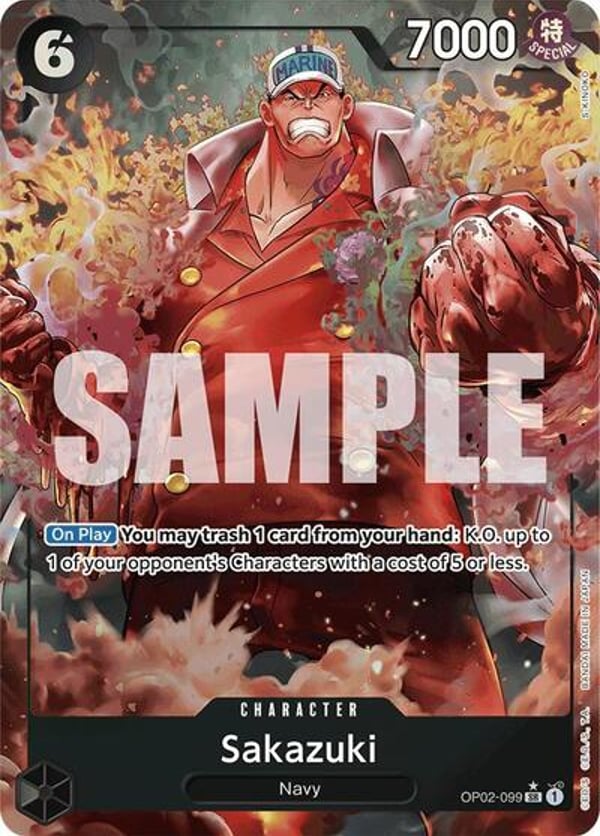 Sakazuki (Alternate Art) OP02-099 — English PRB-01 printing