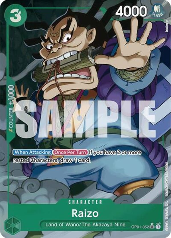 Raizo (Full Art) OP01-052 — English PRB-01 printing