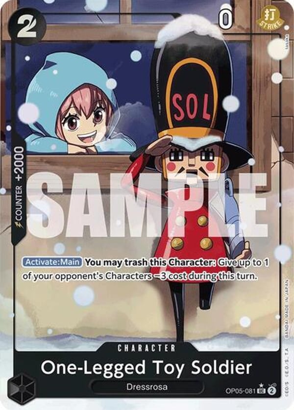 One-Legged Toy Soldier (Alternate Art) OP05-081 — English PRB-01 printing