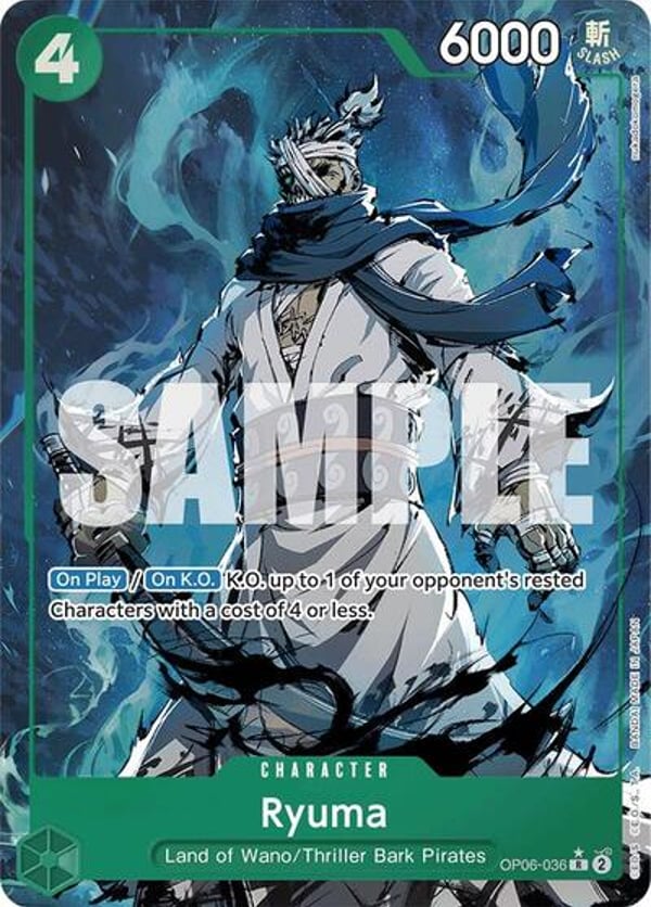 Ryuma (Alternate Art) OP06-036 — English PRB-01 printing