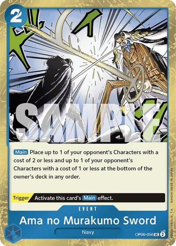 Ama no Murakumo Sword (Jolly Roger Foil) OP06-056 — English PRB-01 printing