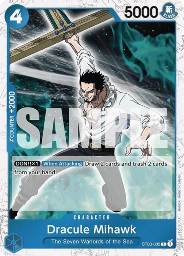 Dracule Mihawk (ST03-005) (Jolly Roger Foil)