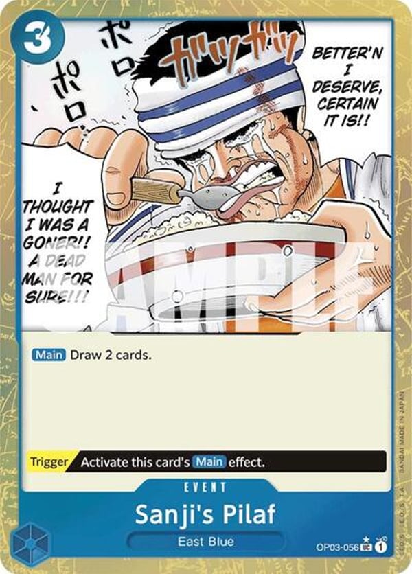 Sanji's Pilaf (Textured Foil) OP03-056 — English PRB-01 printing