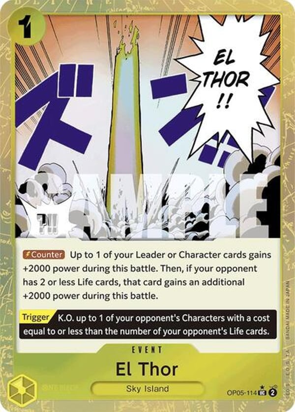 El Thor (Textured Foil) OP05-114 — English PRB-01 printing