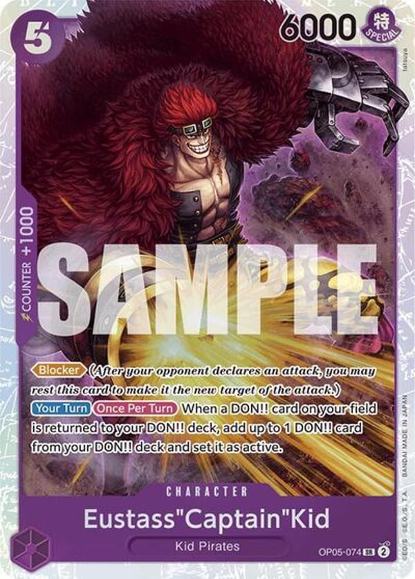 Eustass"Captain"Kid (Reprint) OP05-074 — English PRB-01 printing