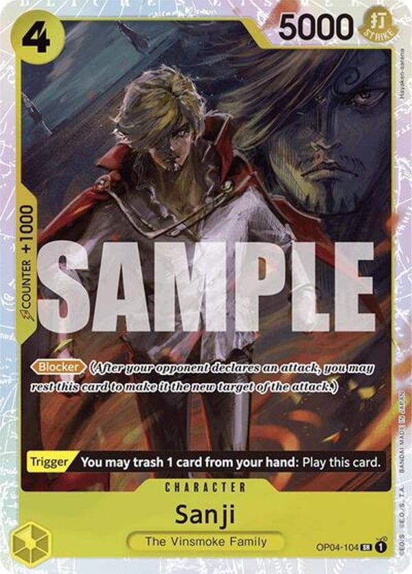 Sanji (Reprint) OP04-104 — English PRB-01 printing