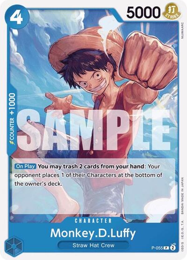 Monkey.D.Luffy (P-055) (Reprint) P-055 — English PRB-01 printing