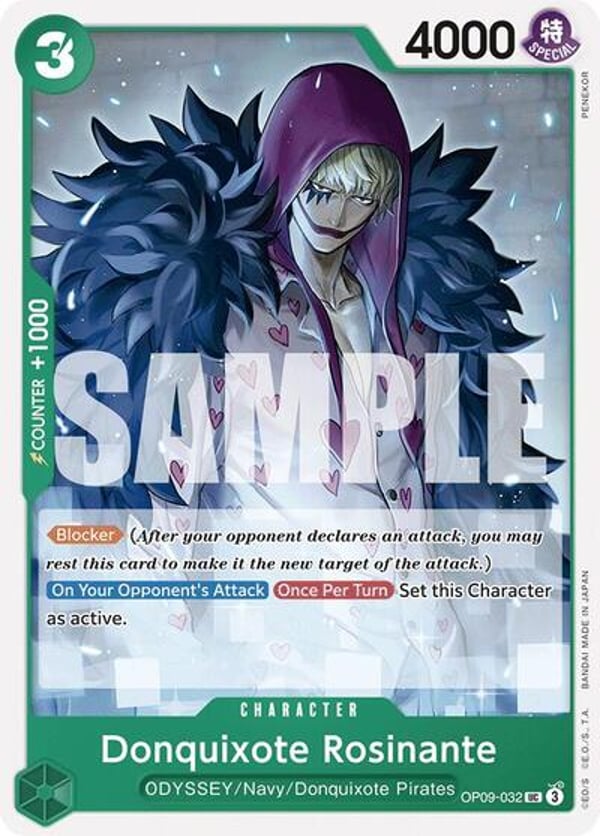Donquixote Rosinante (032) OP09-032 — English OP-09 printing
