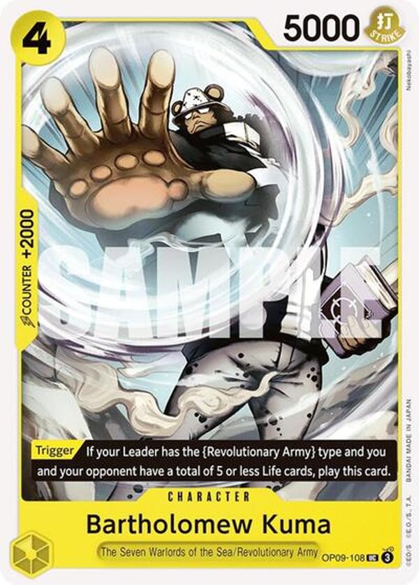 Bartholomew Kuma OP09-108 — English OP-09 printing