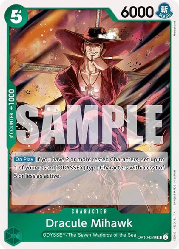 Dracule Mihawk OP10-029 — English OP-10 printing