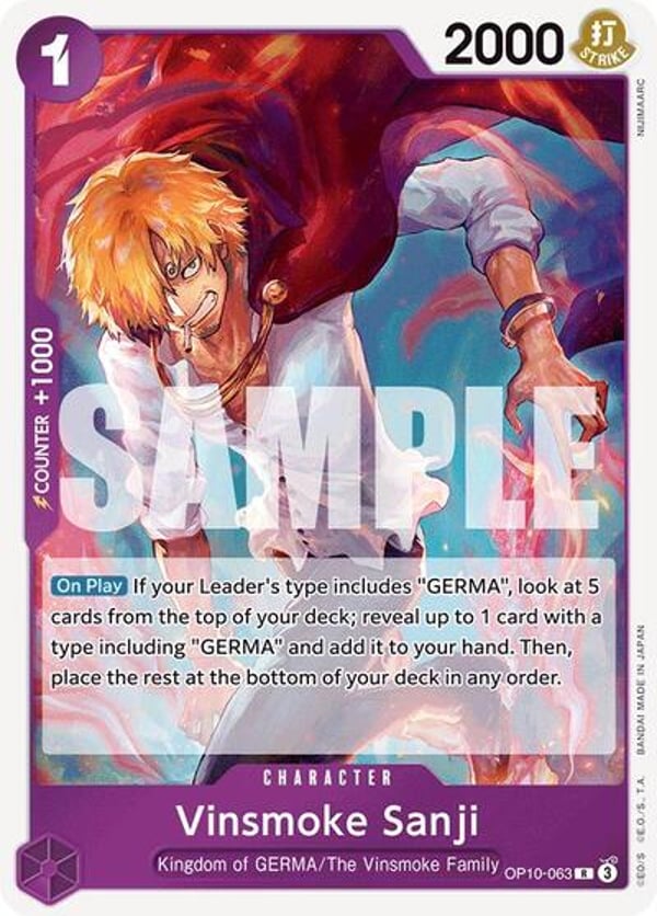 Vinsmoke Sanji OP10-063 — English OP-10 printing