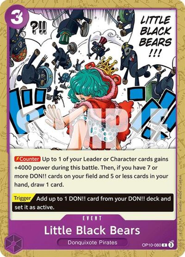 Little Black Bears OP10-080 — English OP-10 printing