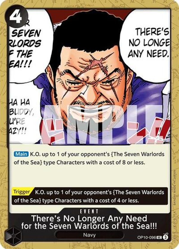 There’s No Longer Any Need for the Seven Warlords of the Sea!!!