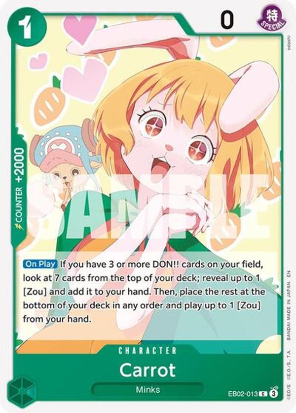 Carrot EB02-013 — English EB-02 printing