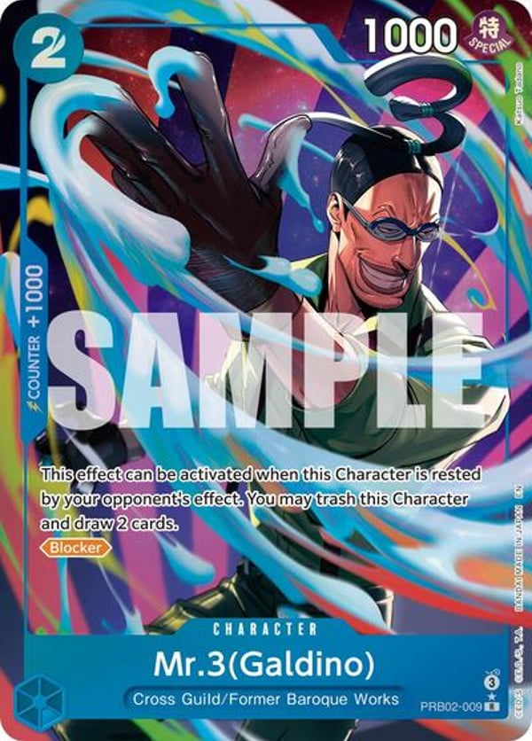 Mr.3(Galdino) (Alternate Art) PRB02-009 — English PRB-02 printing