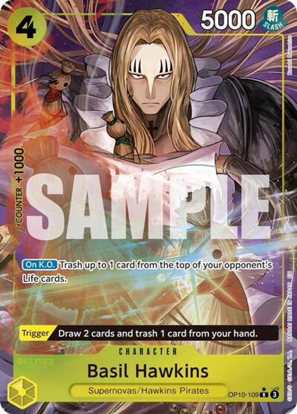 Basil Hawkins (Alternate Art) OP10-109 — English PRB-02 printing