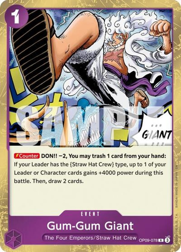 Gum-Gum Giant (Reprint) OP09-078 — English PRB-02 printing