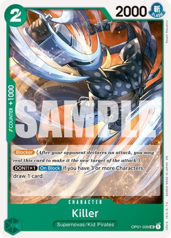 Killer (Reprint) OP01-039 — English PRB-02 printing