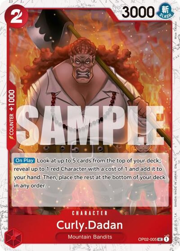 Curly.Dadan (Pirate Foil) OP02-005 — English PRB-02 printing