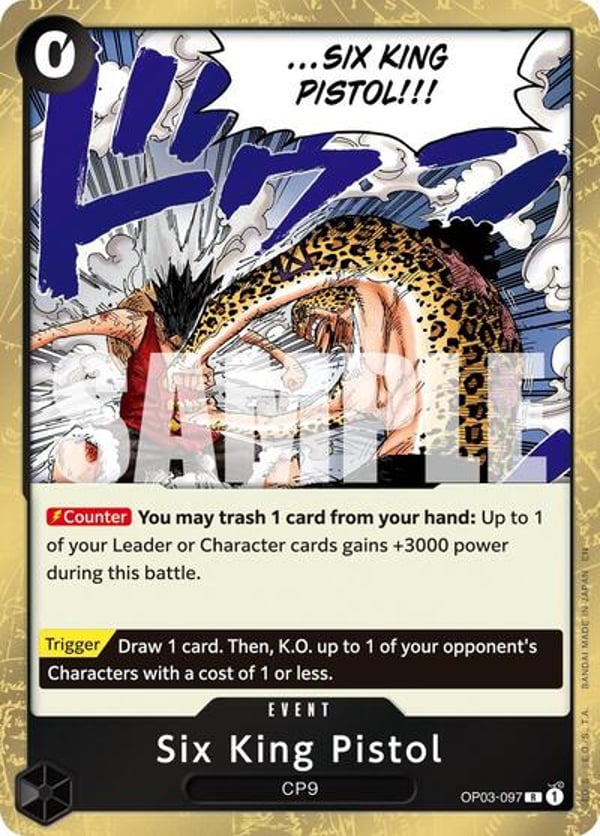 Six King Pistol (Reprint) OP03-097 — English PRB-02 printing