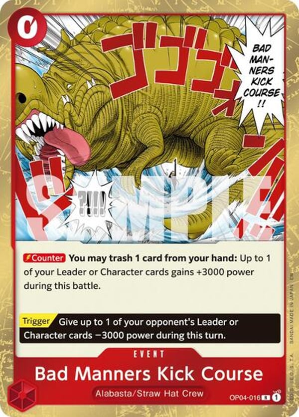 Bad Manners Kick Course (Reprint) OP04-016 — English PRB-02 printing