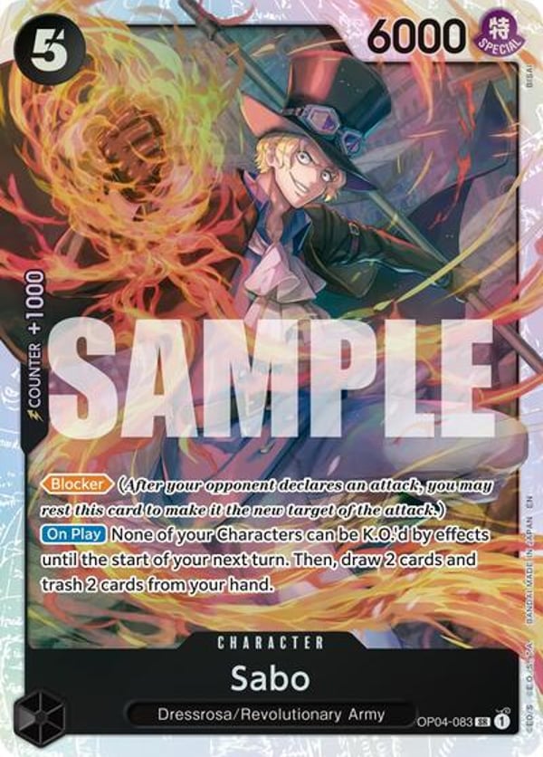 Sabo (Reprint) OP04-083 — English PRB-02 printing