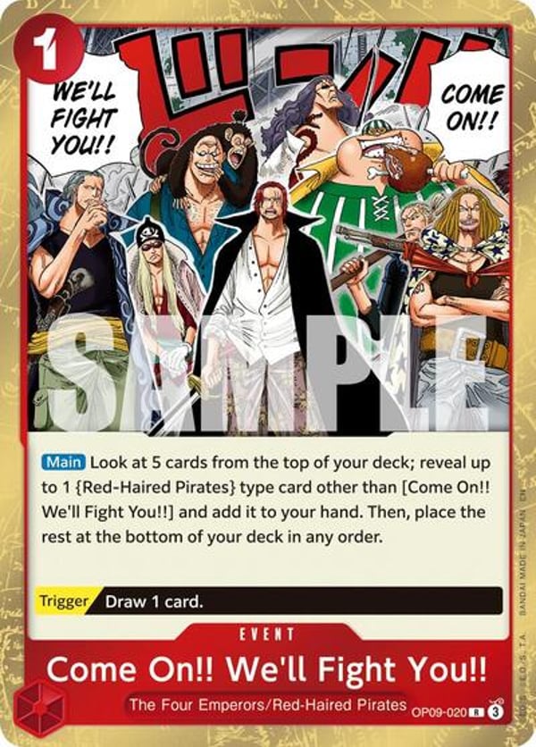 Come On!! We'll Fight You!! (Reprint) OP09-020 — English PRB-02 printing