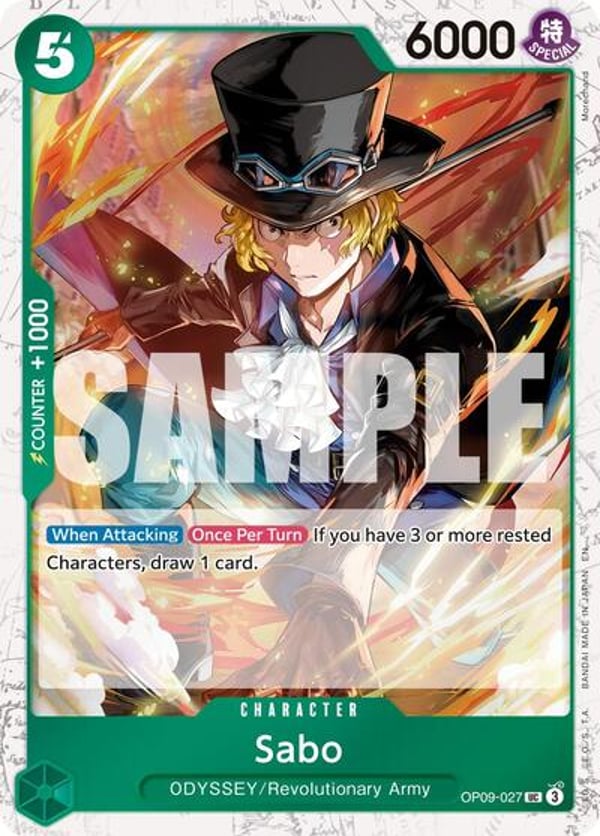 Sabo (Pirate Foil) OP09-027 — English PRB-02 printing