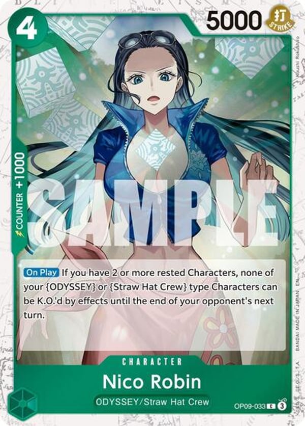 Nico Robin (Pirate Foil) OP09-033 — English PRB-02 printing