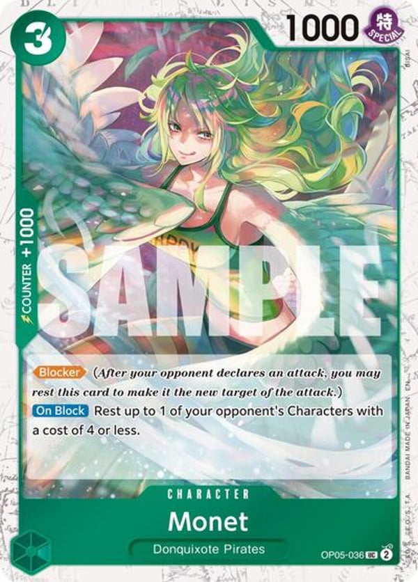 Monet (Pirate Foil) OP05-036 — English PRB-02 printing