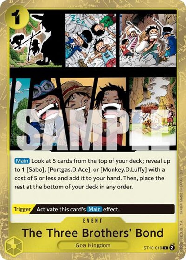 The Three Brothers' Bond (Pirate Foil) ST13-019 — English PRB-02 printing
