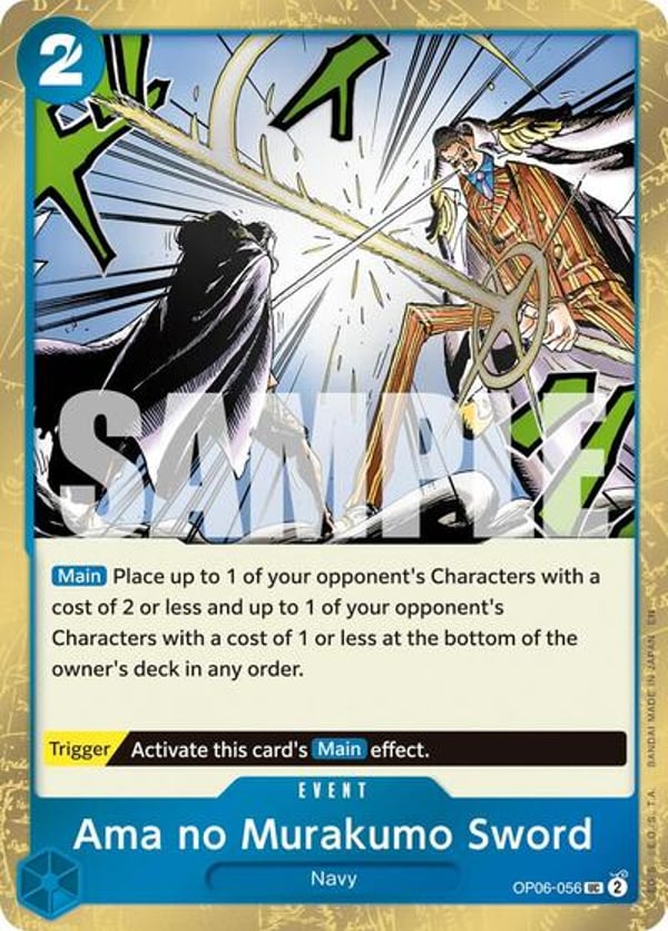 Ama no Murakumo Sword (Pirate Foil) OP06-056 — English PRB-02 printing