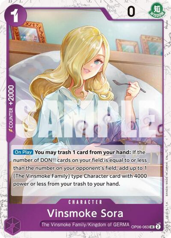 Vinsmoke Sora (Pirate Foil) OP06-063 — English PRB-02 printing