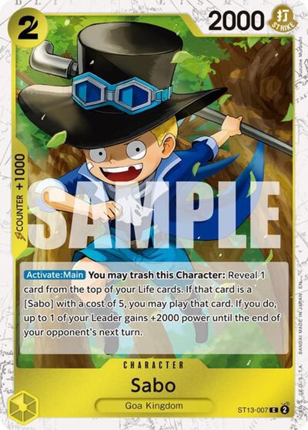 Sabo (Pirate Foil) ST13-007 — English PRB-02 printing