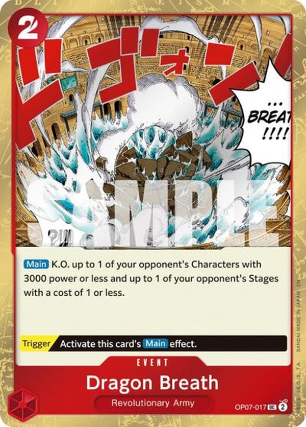 Dragon Breath (Pirate Foil) OP07-017 — English PRB-02 printing