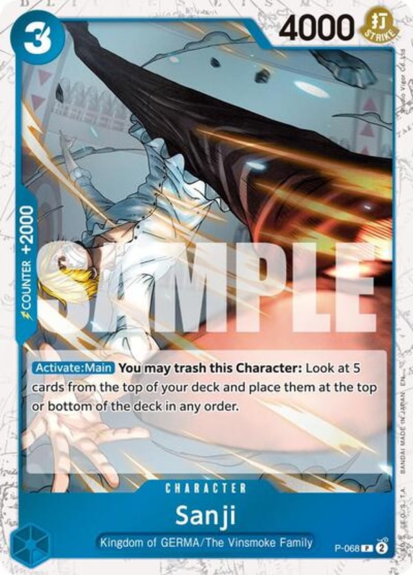 Sanji (Pirate Foil) P-068 — English PRB-02 printing