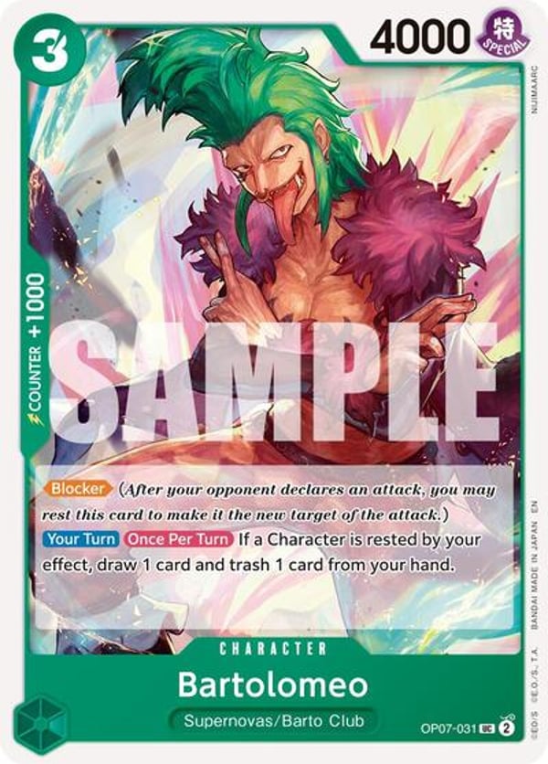 Bartolomeo (Reprint) OP07-031 — English PRB-02 printing