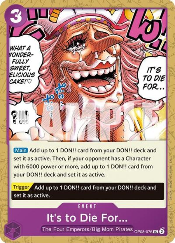 It's to Die For... (Reprint)