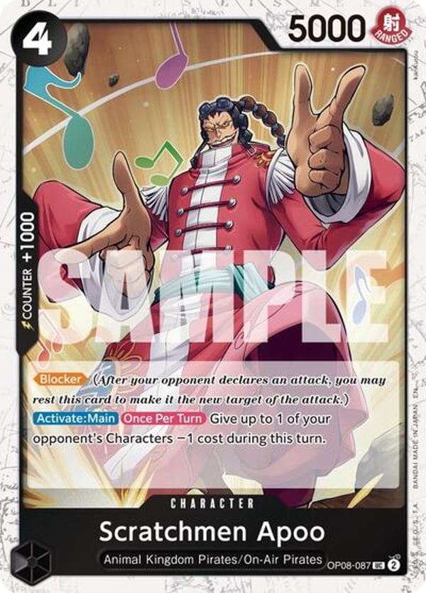 Scratchmen Apoo (Pirate Foil) OP08-087 — English PRB-02 printing