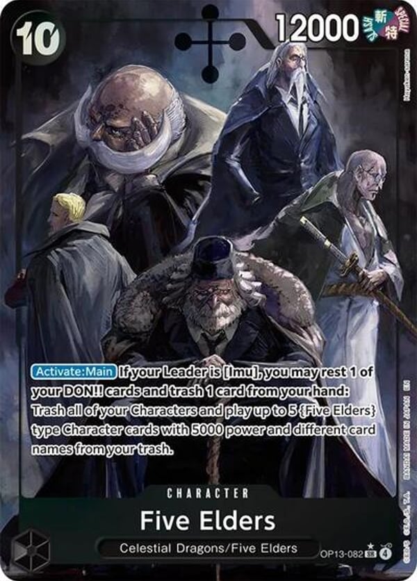 Five Elders (Alternate Art) OP13-082 — English OP-13 printing
