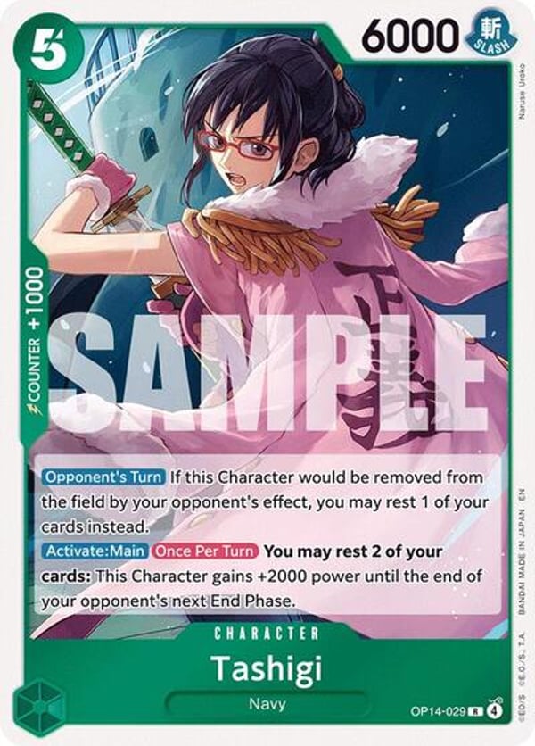 Tashigi OP14-029 — English OP-14 printing