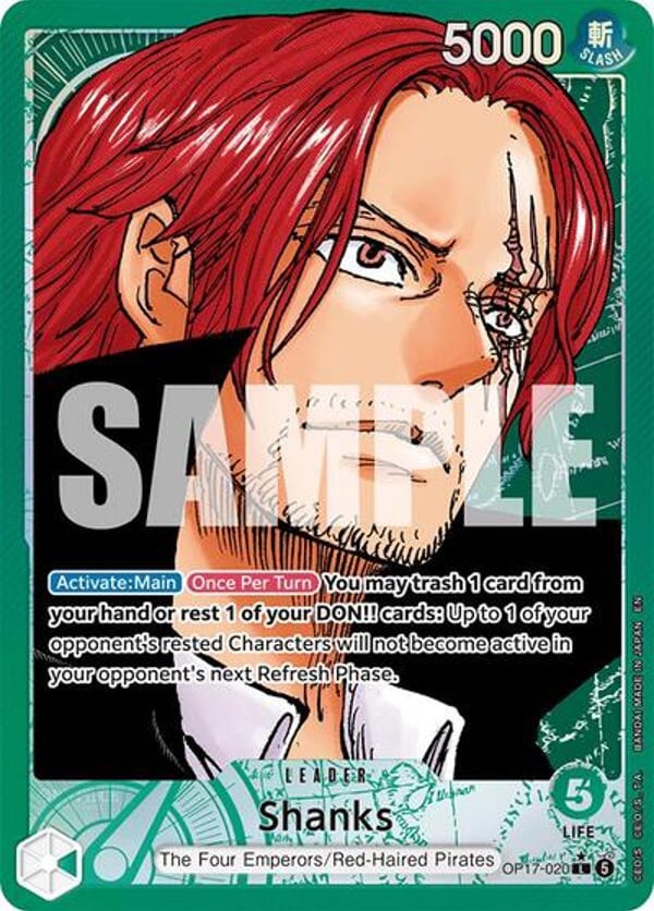Shanks One Piece card