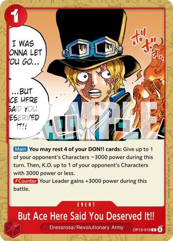 But Ace Here Said You Deserved It!!