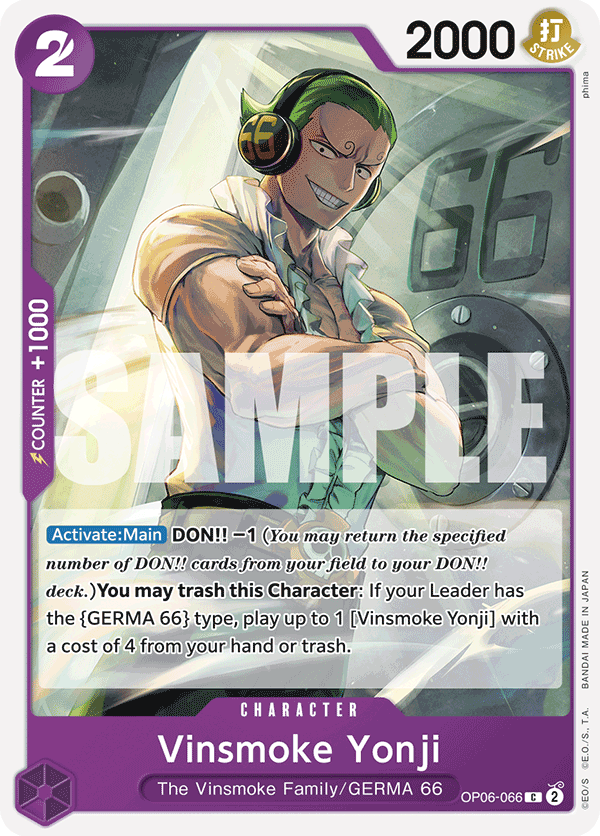 Vinsmoke Yonji (PRB-01 Reprint)