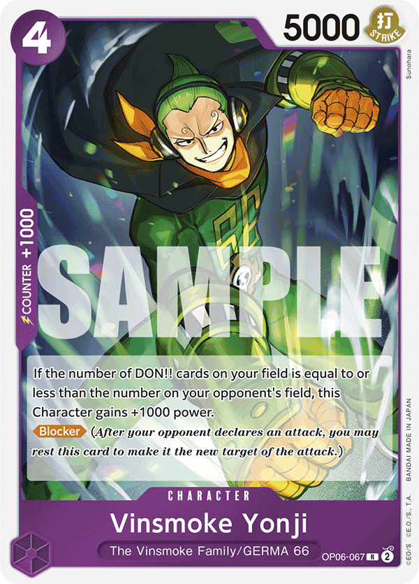 Vinsmoke Yonji (PRB-01 Reprint)