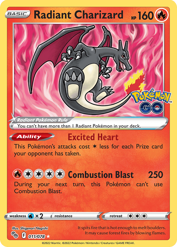 Radiant Charizard – Radiant Rare – Pokémon GO