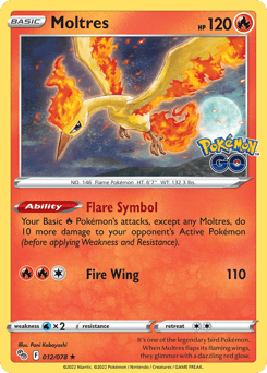 Moltres – Rare Holo – Pokémon GO
